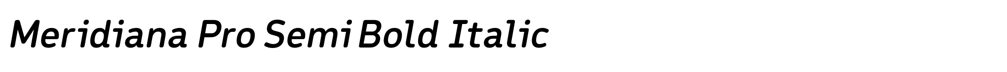 Meridiana Pro Semi Bold Italic image